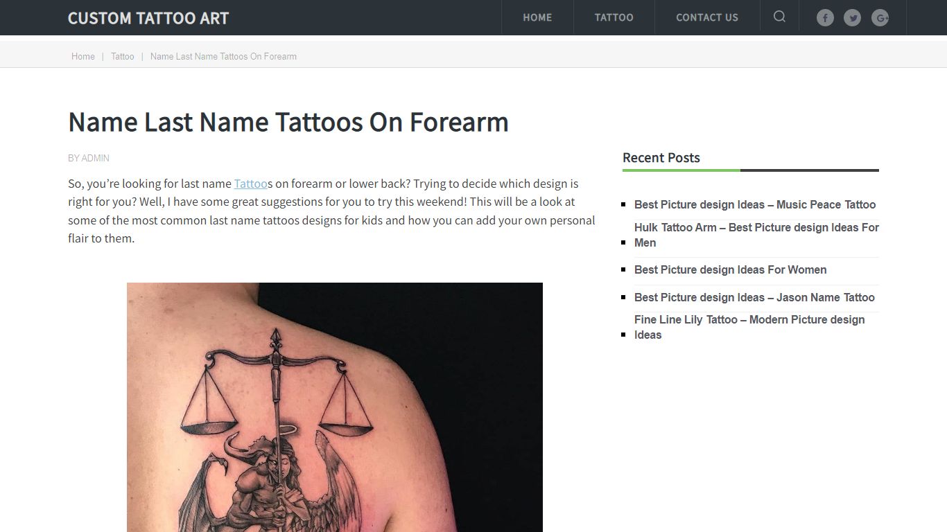 Name Last Name Tattoos On Forearm - Custom Tattoo Art